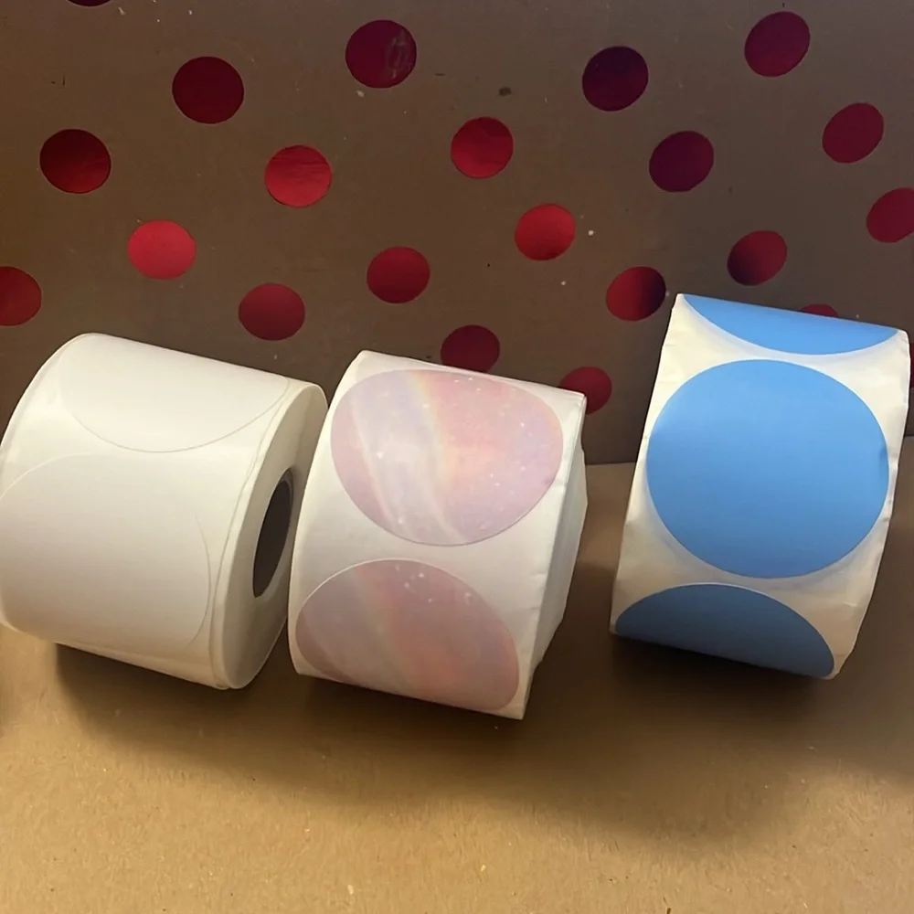 (50) 2” Qr Code Stickers 15 Colors Available